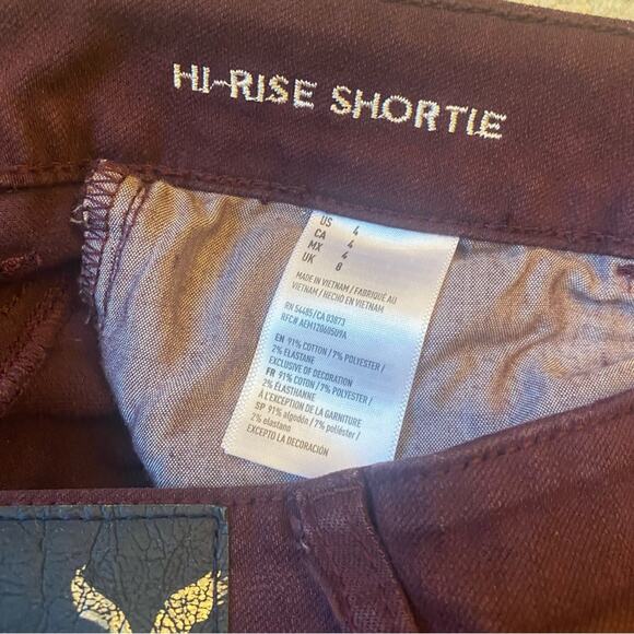 American Eagle Hi-Rise Shortie Burgundy Size 4 - Picture 7 of 7